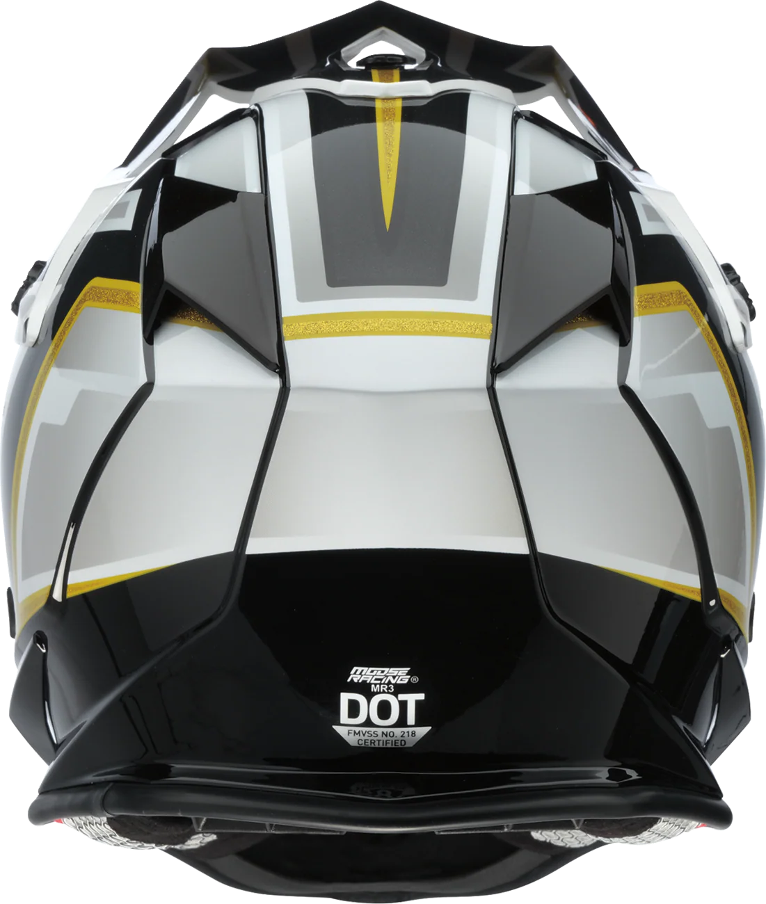 MOOSE OFFROAD MR3 Helmet - F.A.F. - White/Black/Gold - XL 0110-8931 - Image 4