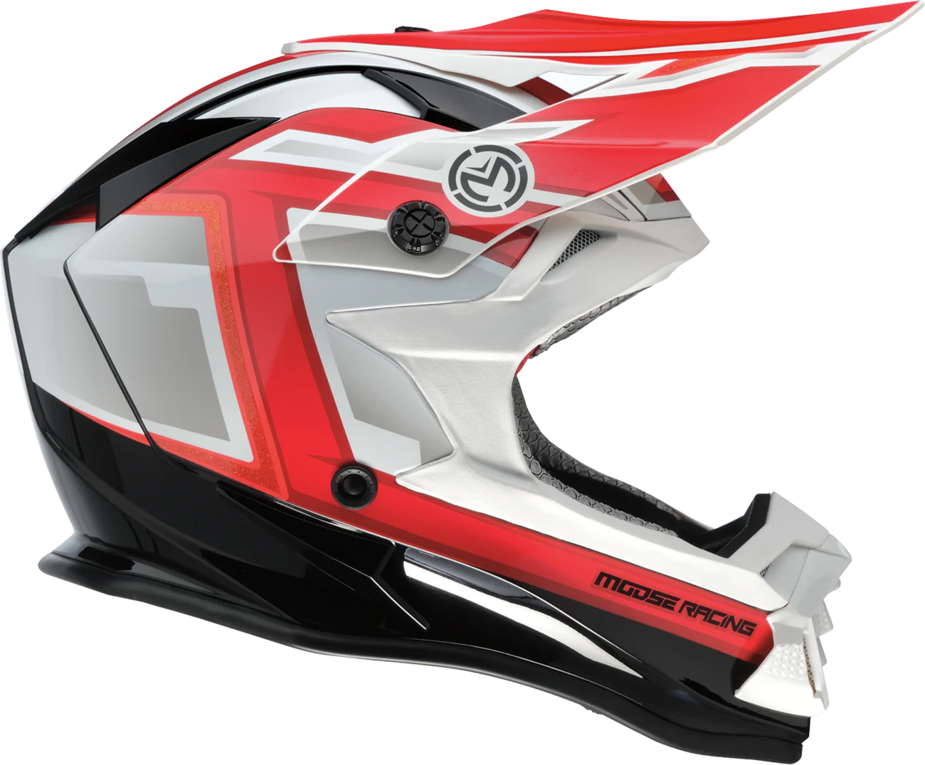MOOSE OFFROAD MR3 Helmet - F.A.F. - White/Black/Red - Large 0110-8935 - Image 2
