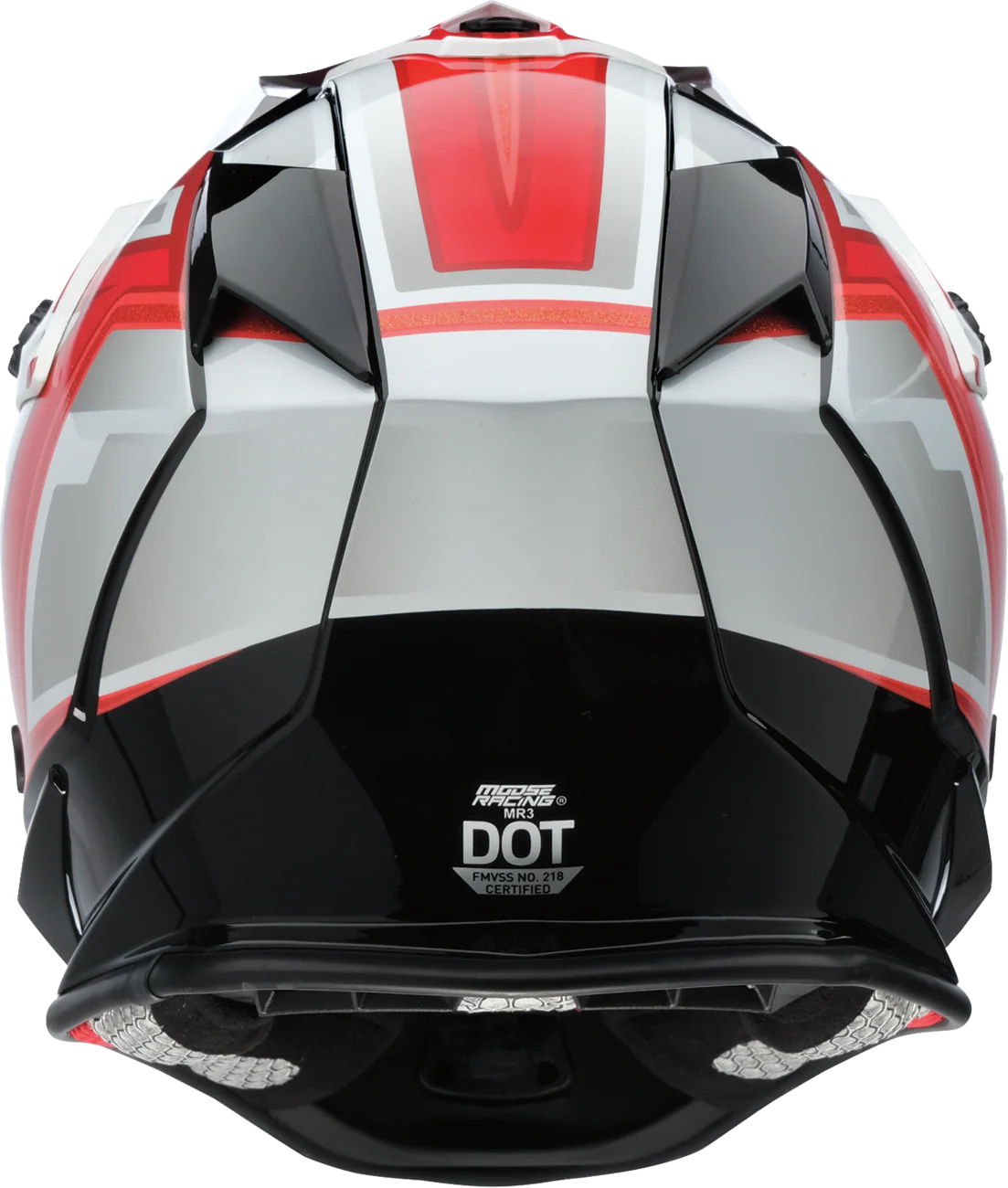 MOOSE OFFROAD MR3 Helmet - F.A.F. - White/Black/Red - Large 0110-8935 - Image 4