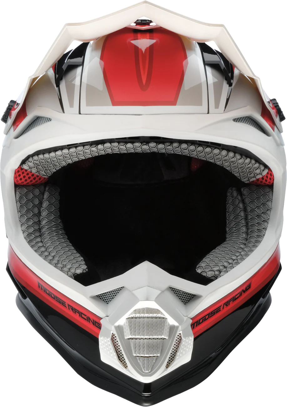 MOOSE OFFROAD MR3 Helmet - F.A.F. - White/Black/Red - XL 0110-8939 - Image 3