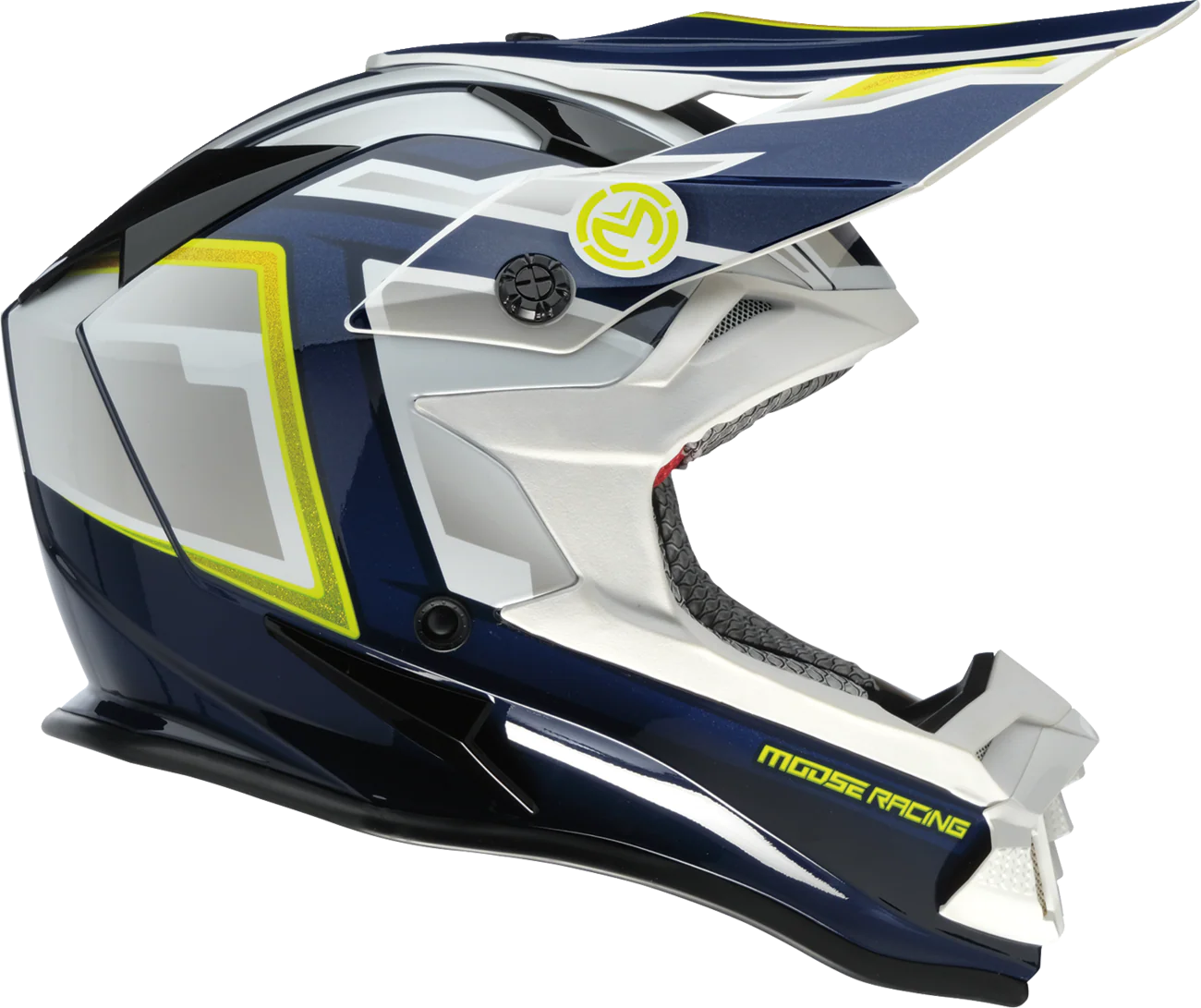MOOSE OFFROAD MR3 Helmet - F.A.F. - White/Navy/Green - XL 0110-8946 - Image 4