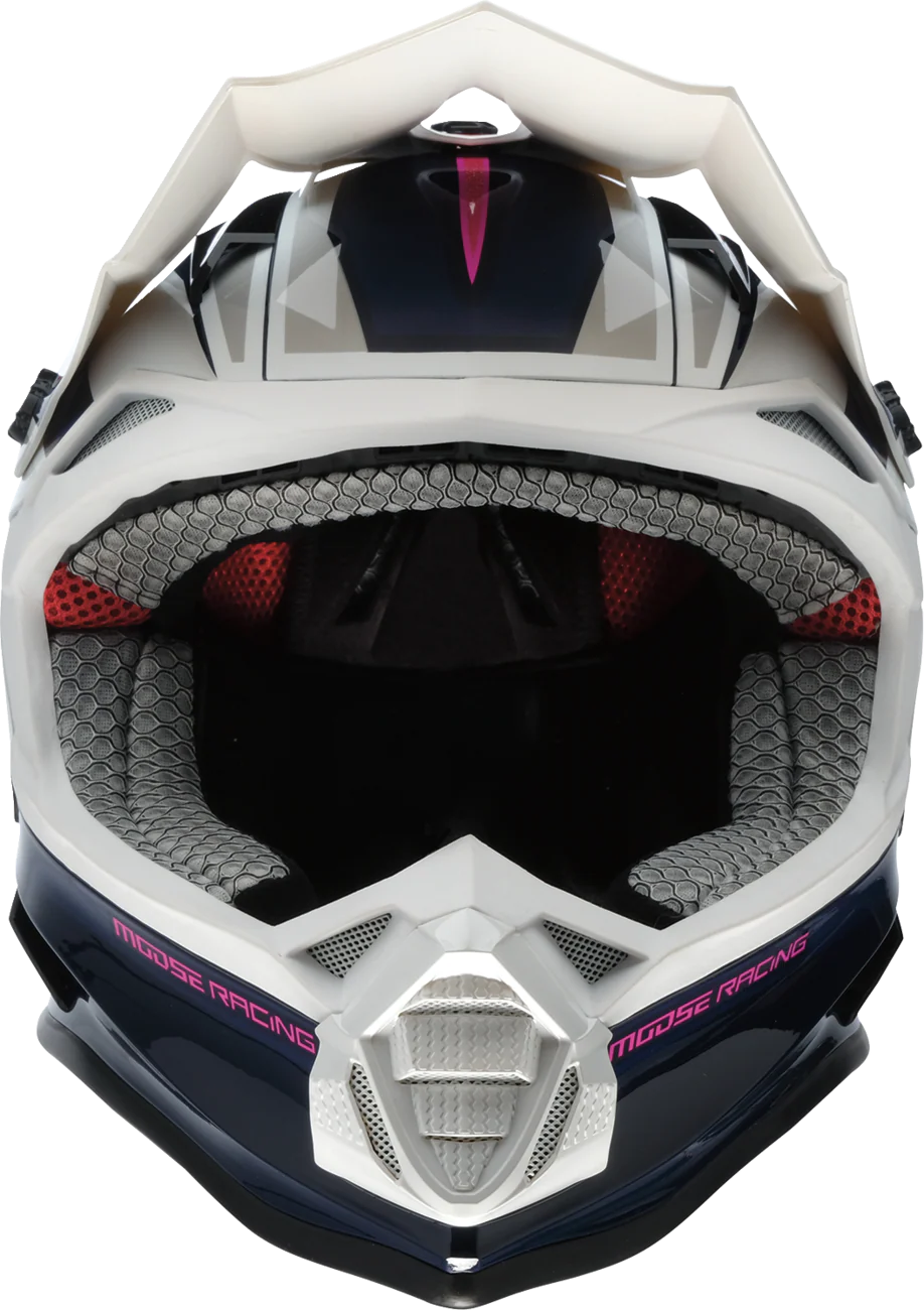 MOOSE OFFROAD MR3 Helmet - F.A.F. - White/Navy/Pink - Large 0110-8950 - Image 3