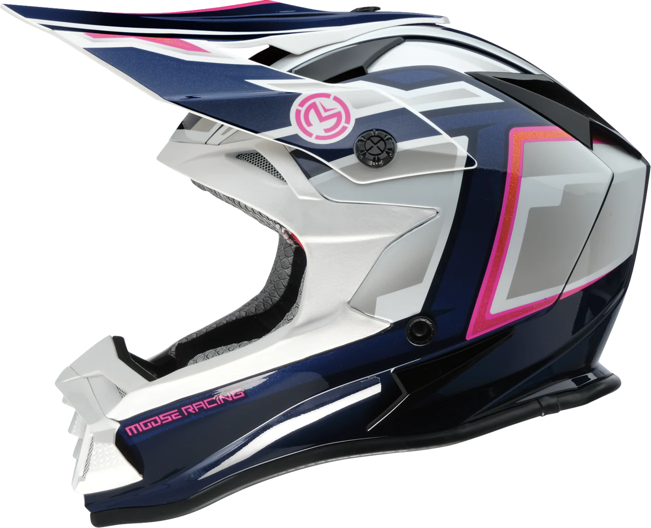 MOOSE OFFROAD MR3 Helmet - F.A.F. - White/Navy/Pink - XL 0110-8951