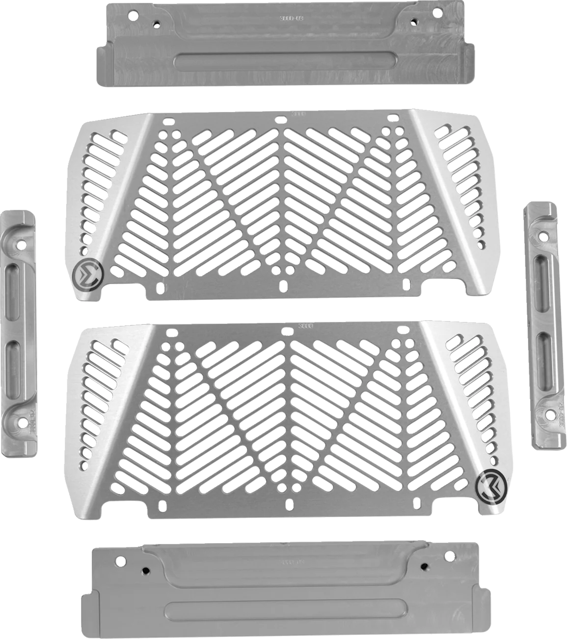 MOOSE OFFROAD Radiator Guards - Silver - Kawasaki 12-3000