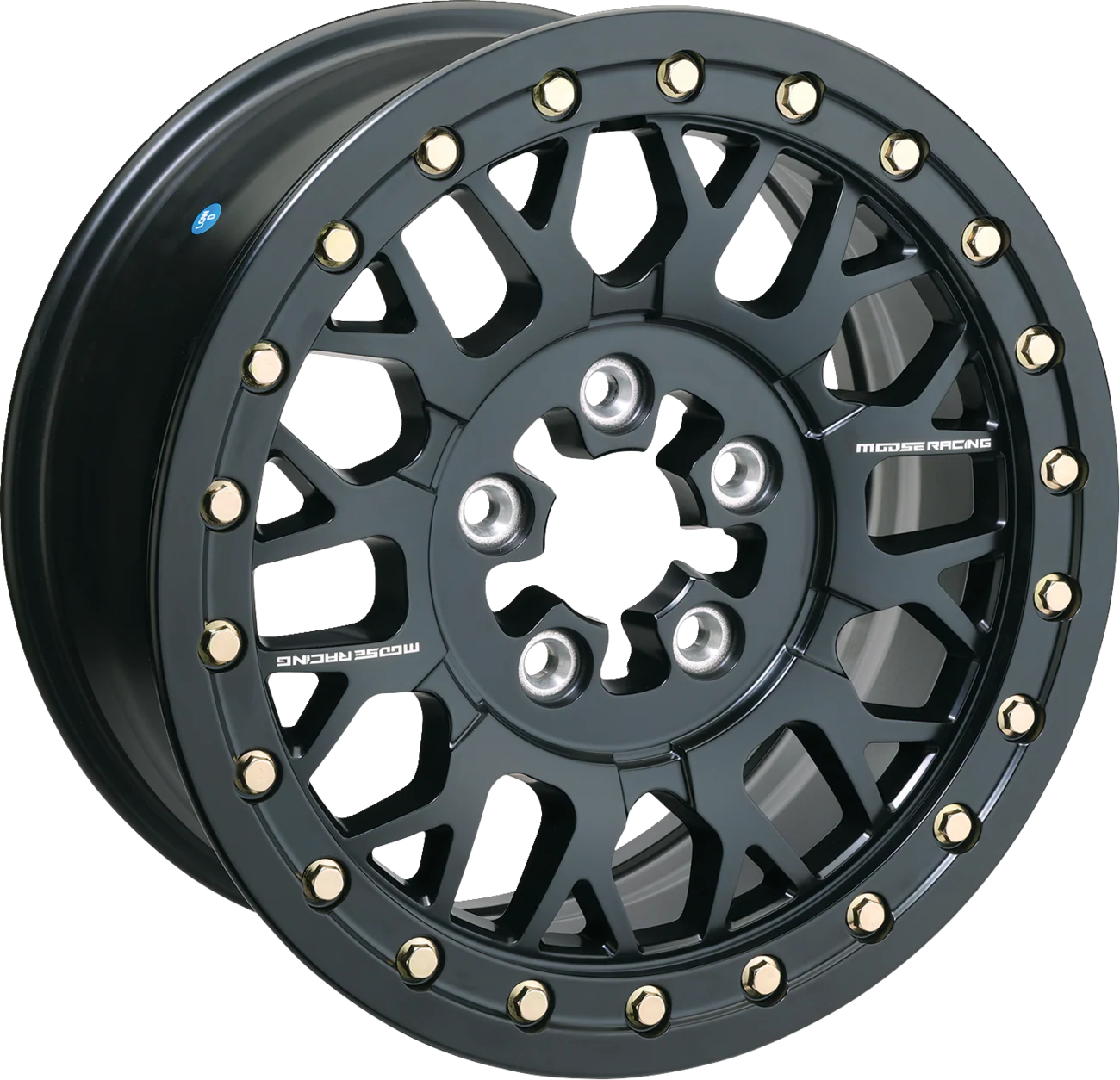 MOOSE OFFROAD Wheel - 346X - Beadlock/5 Lug - Front/Rear - Black - 15x7 - 5/4.5 - 5+2 346BLMO 157545MB54
