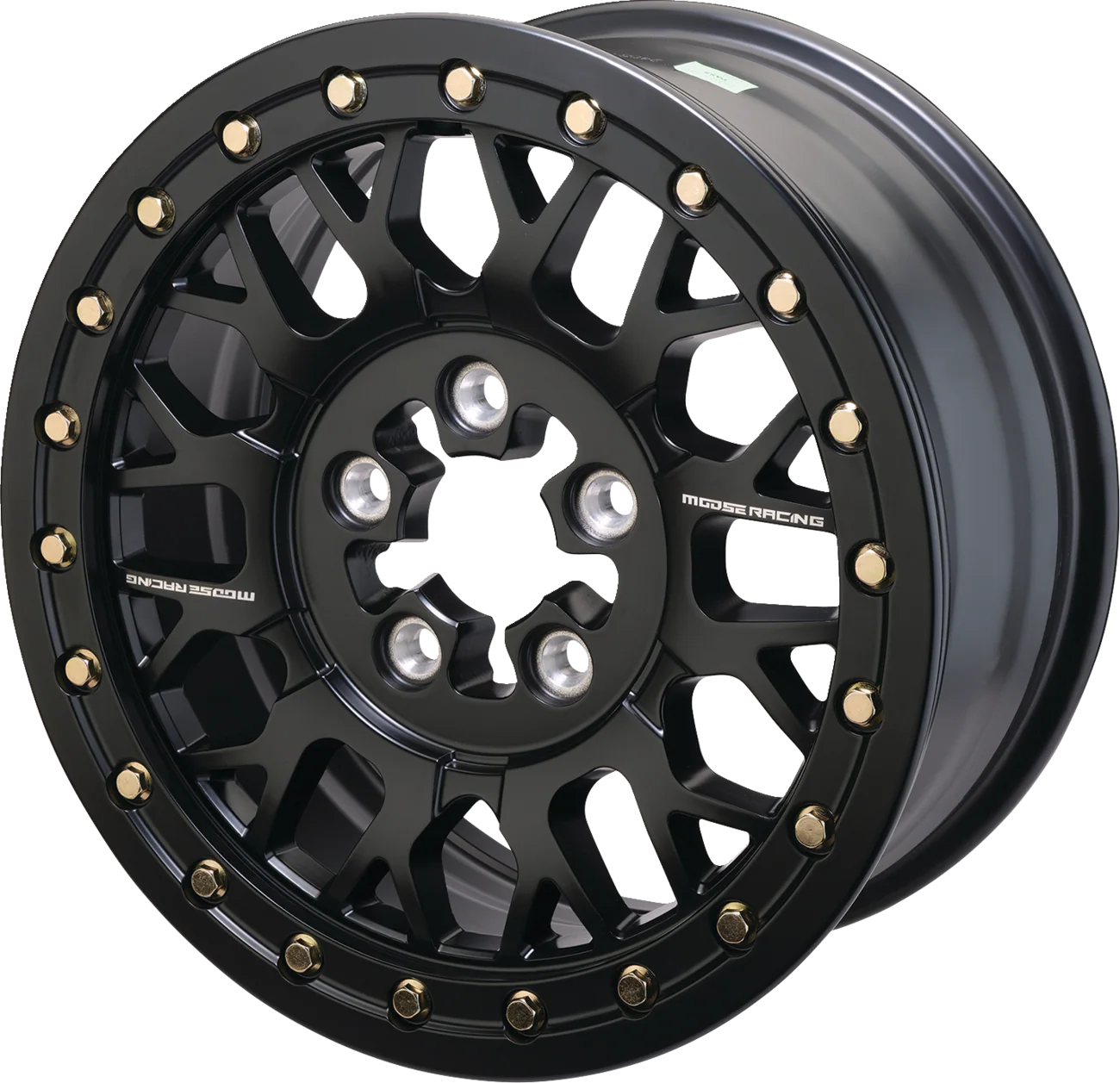 MOOSE OFFROAD Wheel - 346X - Beadlock/5 Lug - Front/Rear - Black - 15x7 - 5/4.5 - 5+2 346BLMO 157545MB54 - Image 2