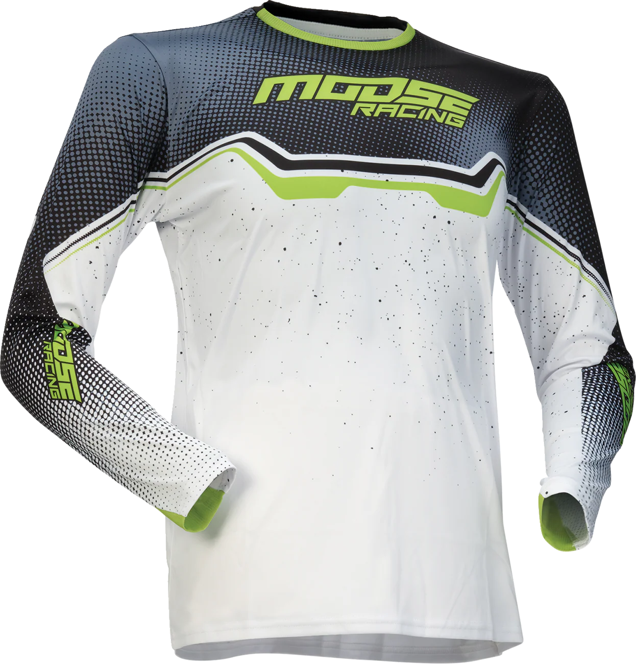 MOOSE OFFROAD Youth Qualifier? Jersey - White/Black/Green - Large 2912-2641