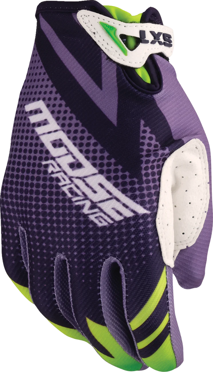 MOOSE OFFROAD Youth SX1™ Gloves - Purple/Green - Medium 3332-1894
