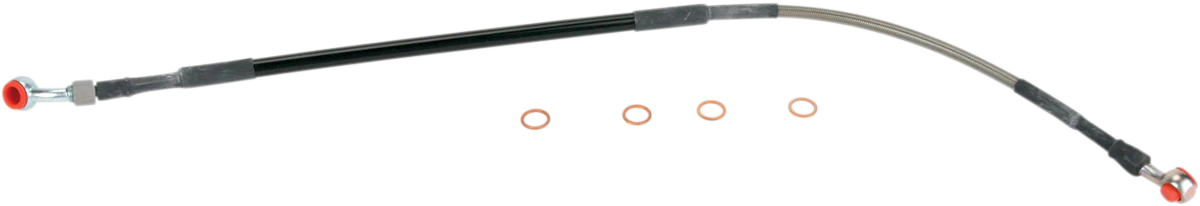 MOOSE RACING Brake Line - Rear - Stainless Steel - Yamaha Y01-2021