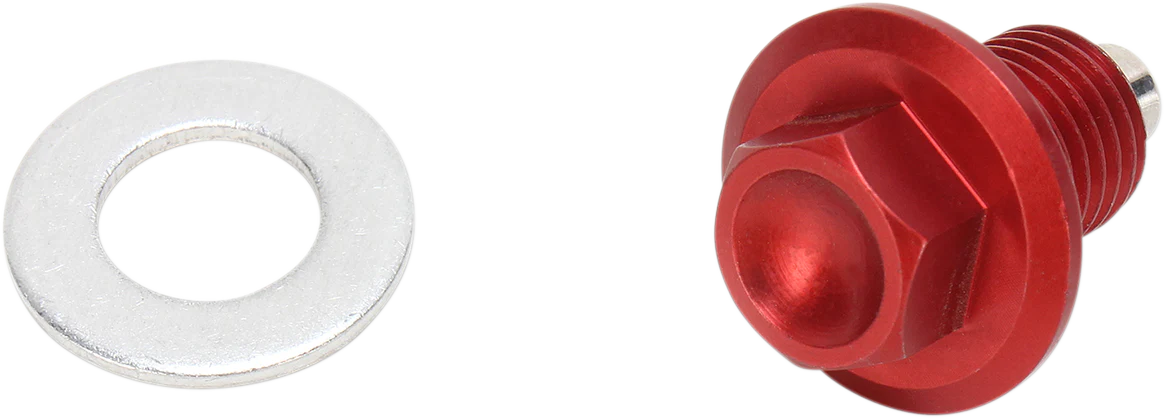 MOOSE RACING Magnetic Drain Plug - Red - Honda DP107-1