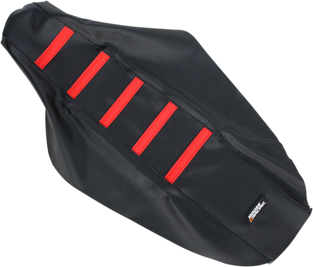 MOOSE RACING Ribbed Seat Cover - Black Cover/Red Ribs - Honda CR12500-331RT