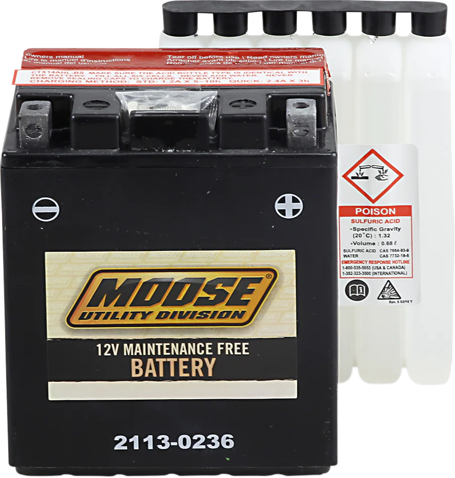 MOOSE UTILITY AGM Battery - YTX14AHL-BS MTX14AHL-BS