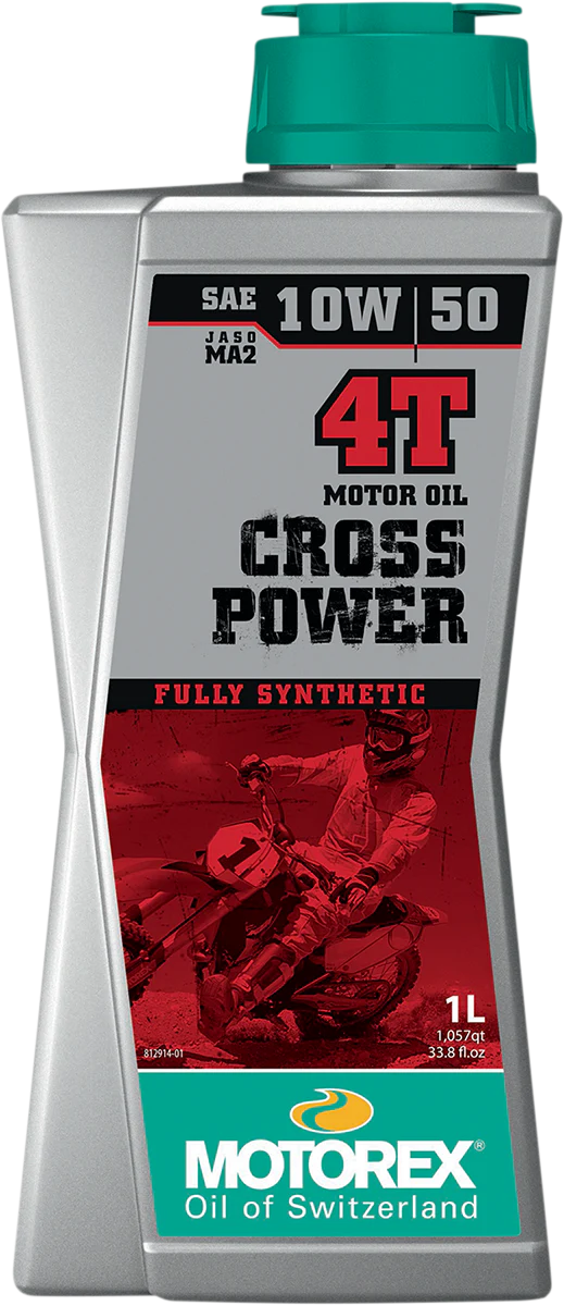 MOTOREX Cross Power Synthetic 4T Engine Oil - 10W-50 - 1L 308241