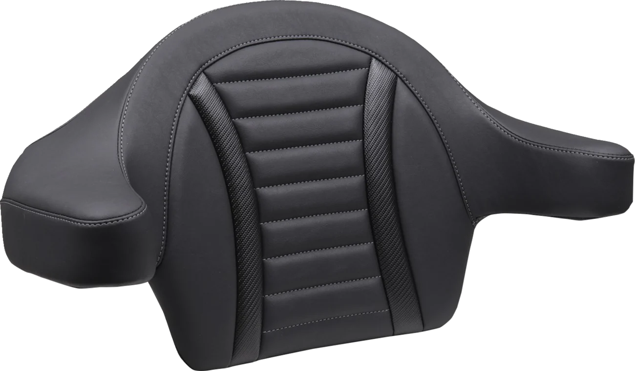 MUSTANG Deluxe Extended Passenger Arm Backrest - Gunmetal Stitch - Touring 88403GM