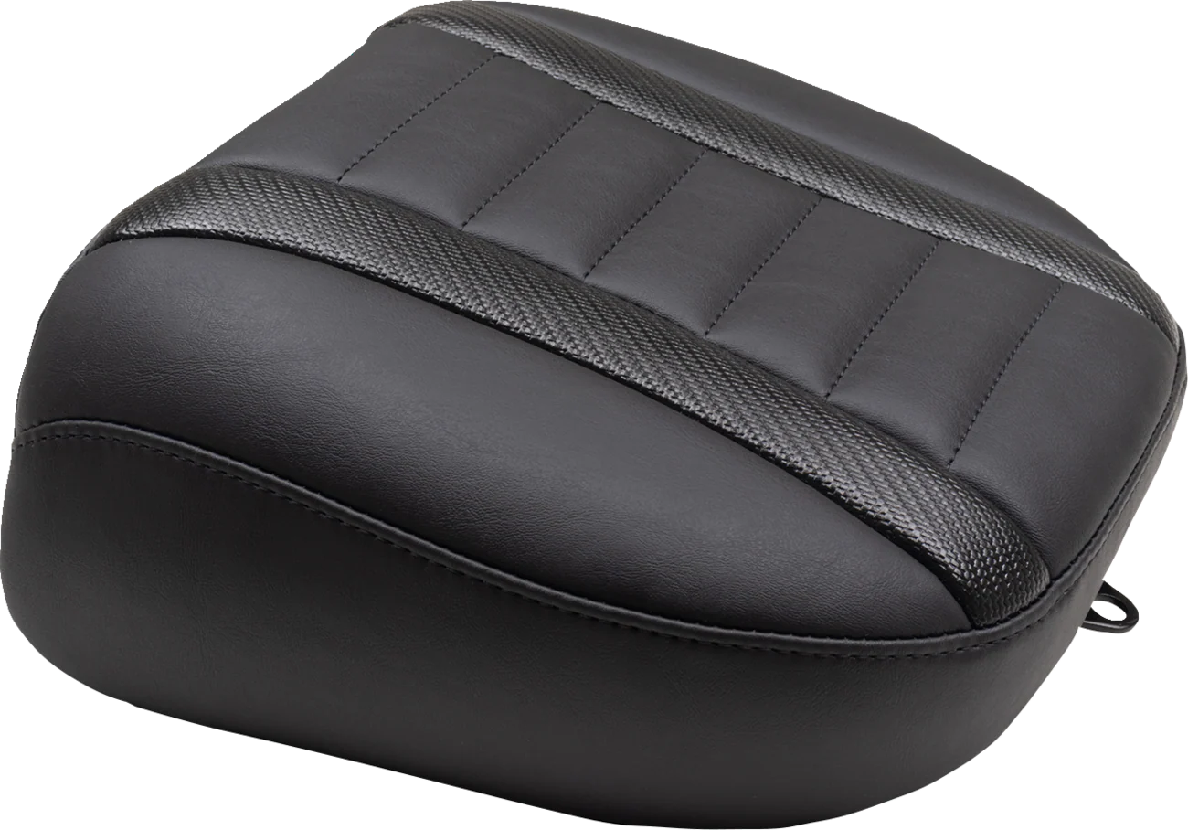 MUSTANG Deluxe Touring Passenger Seat - Black Stitch - Carbon Fiber Inlay - FLH/FLT '23-'24 88402