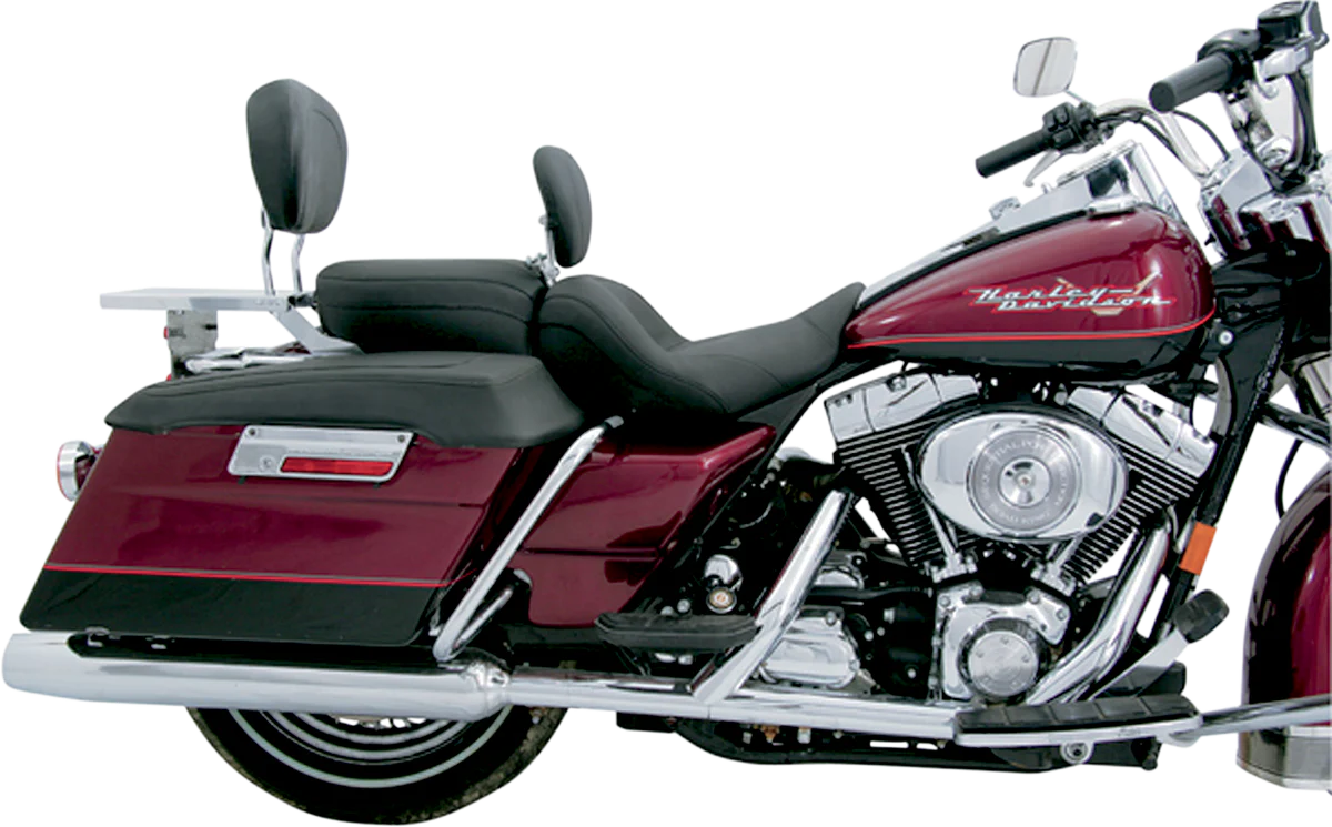 MUSTANG Lowdown Seat with Driver Backrest - Plain - FLHR '97-'07 79672