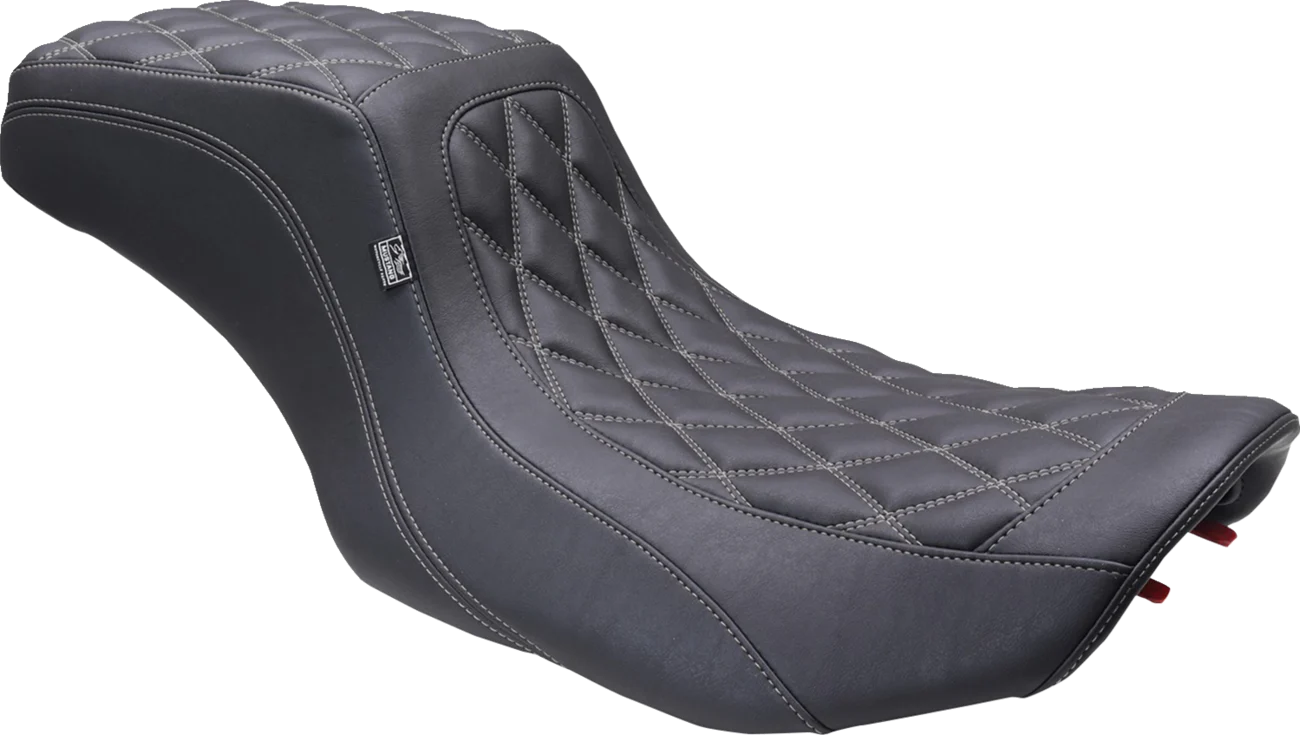 MUSTANG One Piece 2-Up Squareback Seat - Double Diamond - Gunmetal Stitch 88415GM