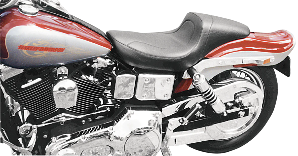 MUSTANG Seat - Fastback* - Stitched - Black - Dyna '96-'03 75439