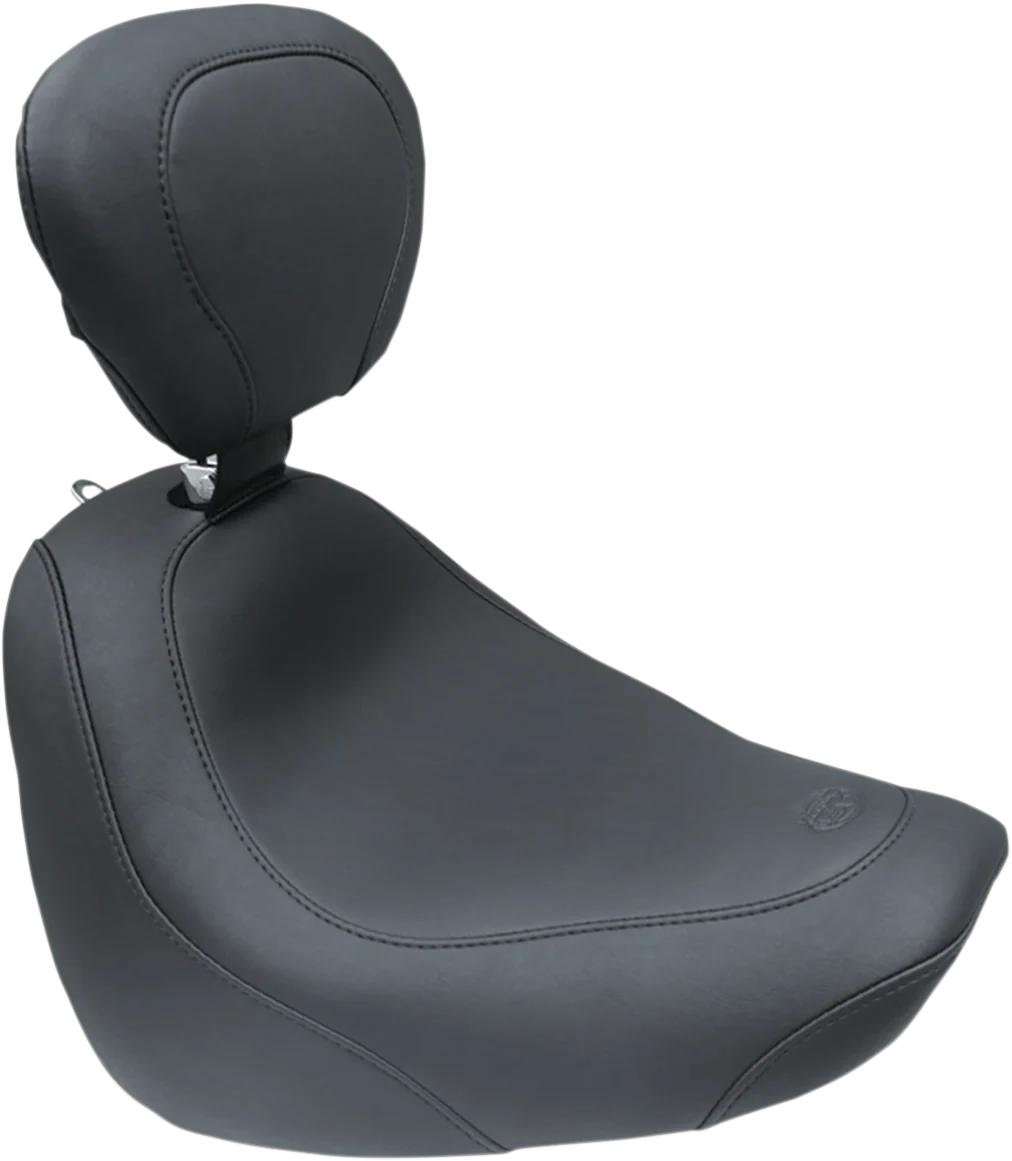 MUSTANG Seat - Wide Tripper* Solo - with Backrest - Smooth - Black 79336