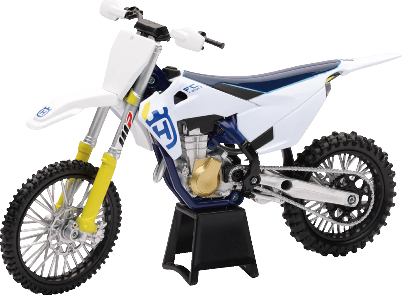New Ray Toys Husqvarna FC450 2019 Bike - 1:12 Scale - White/Blue/Black 58153