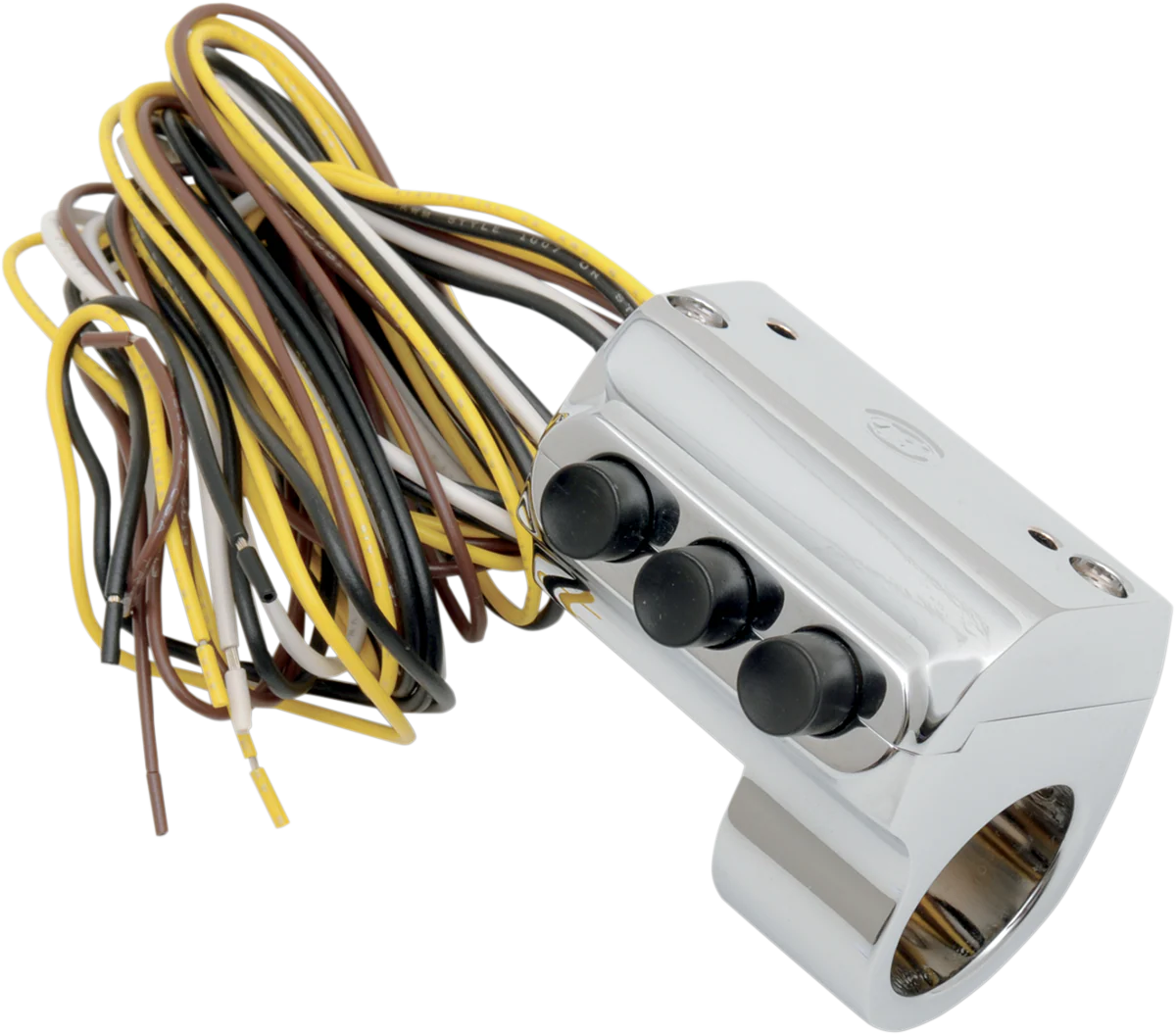PERFORMANCE MACHINE (PM) Contour Billet Handlebar Switch - Left Side - Three Button - Cable Clutch - Chrome 0062-2035-CH