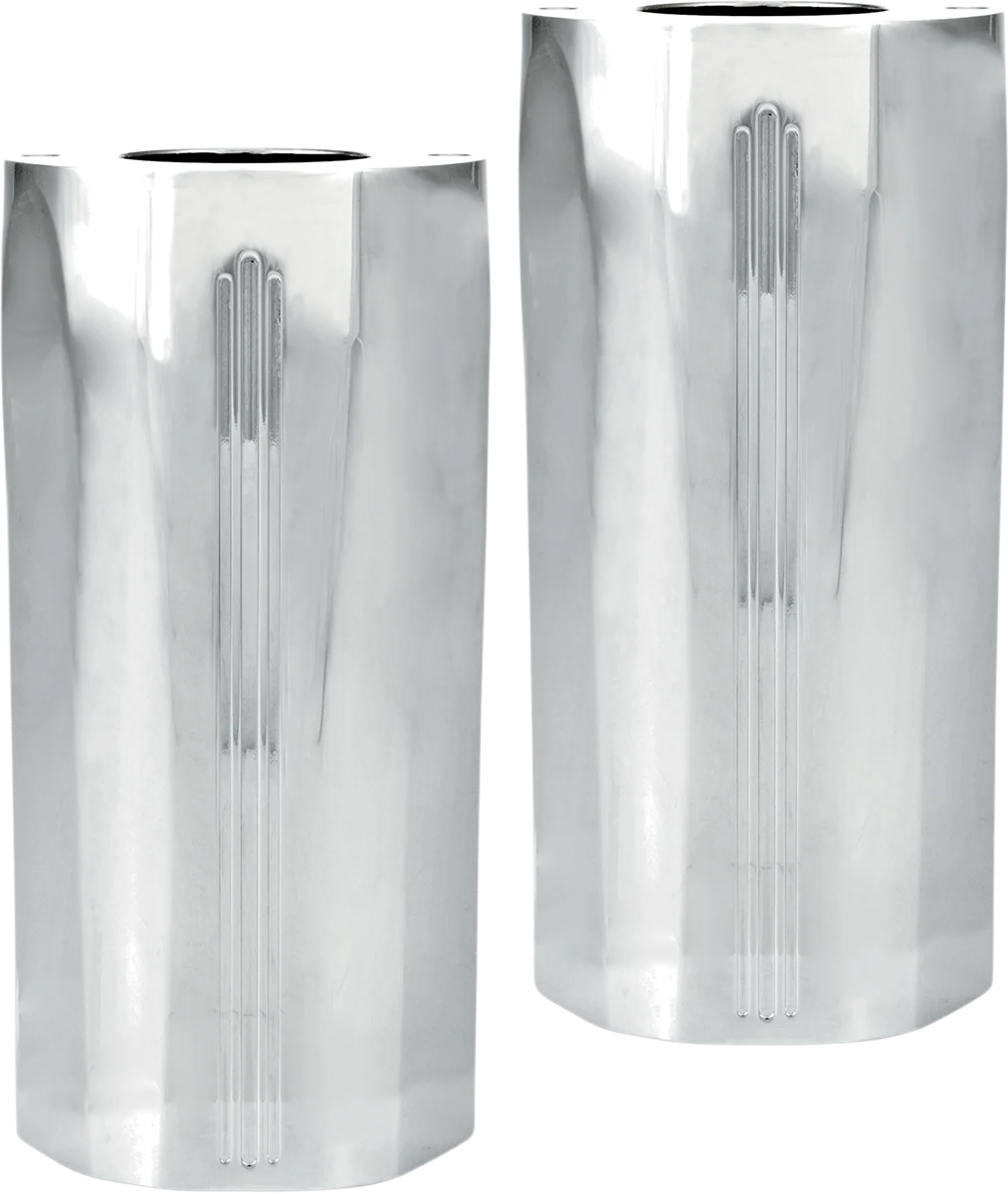 PERFORMANCE MACHINE (PM) Fork Slider Covers - Chrome - Tech 0208-2102-CH