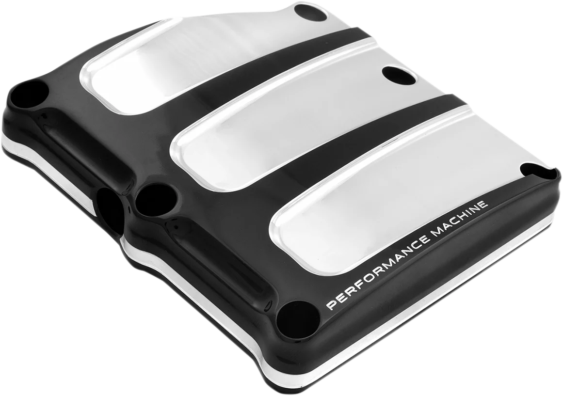 PERFORMANCE MACHINE (PM) Transmission Cover - Platinum Cut* - Scallop 0203-2018-BMP