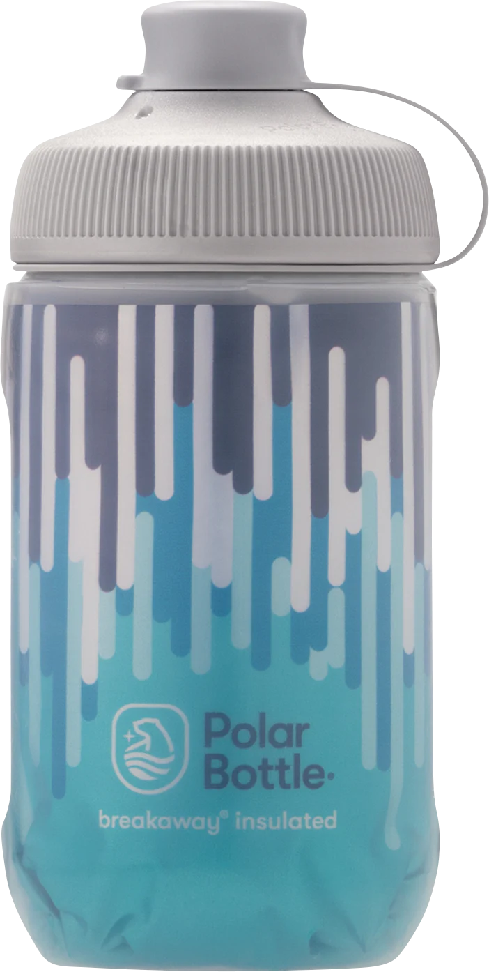 POLAR BOTTLE Breakaway® Muck Insulated Bottle- Zipper - Slate Blue/Turquoise - 12 oz. INB12OZ08MG