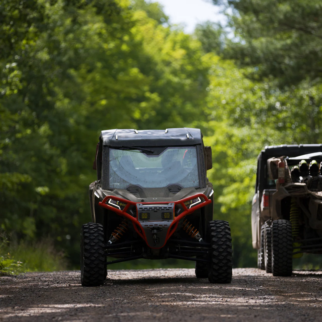 RAVEK Front Bumper/Skid Plate with Amber Lights - Red - RZR XP 1000 64-317RDLA - Image 5