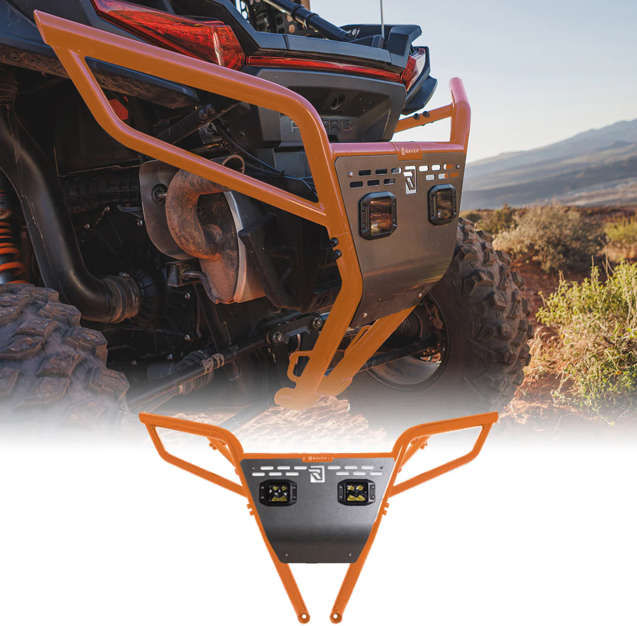 RAVEK Rear Bumper - Plug & Play Reverse LED Lighting - Polaris - RZR 64-308RDL - Image 2
