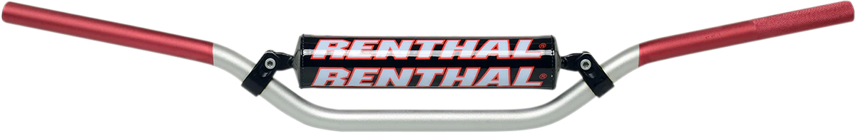 RENTHAL Handlebar - 7/8" - 971 - RC - Silver/Red 97108SR01187