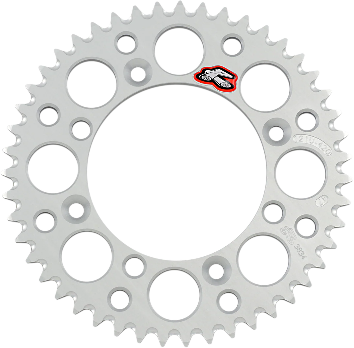 RENTHAL Rear Sprocket - Aluminum - 47 Tooth - Silver - YZ 65 121U-420-47GBSI