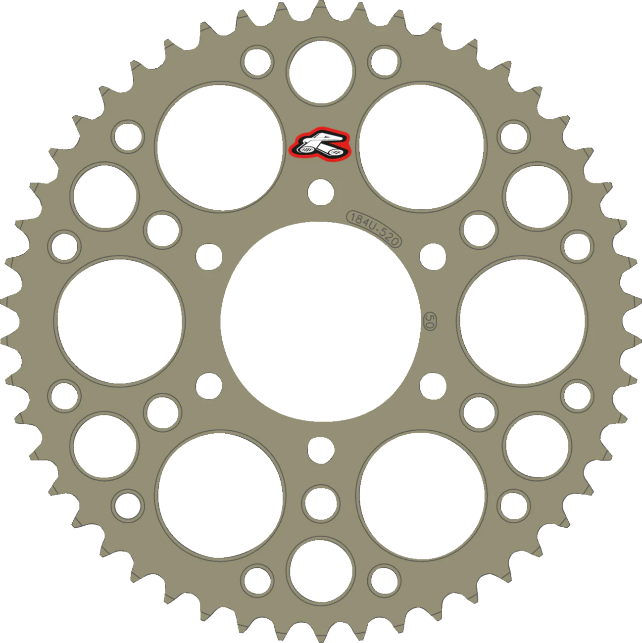 RENTHAL Rear Sprocket - Aluminum - 50 Tooth - Kawasaki 184U-520-50P-HA