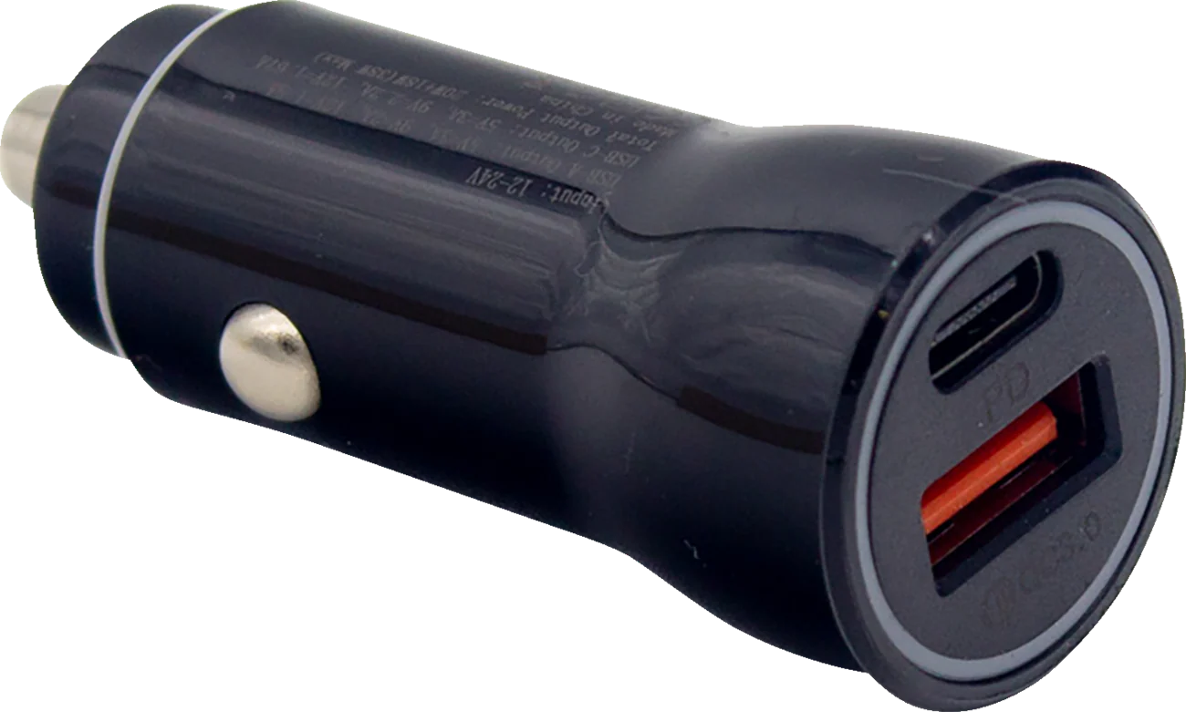 RIDEPOWER Power Adapter - Cigarette Lighter - USB/USB-C - Black RPCIGUSBUSBCADP