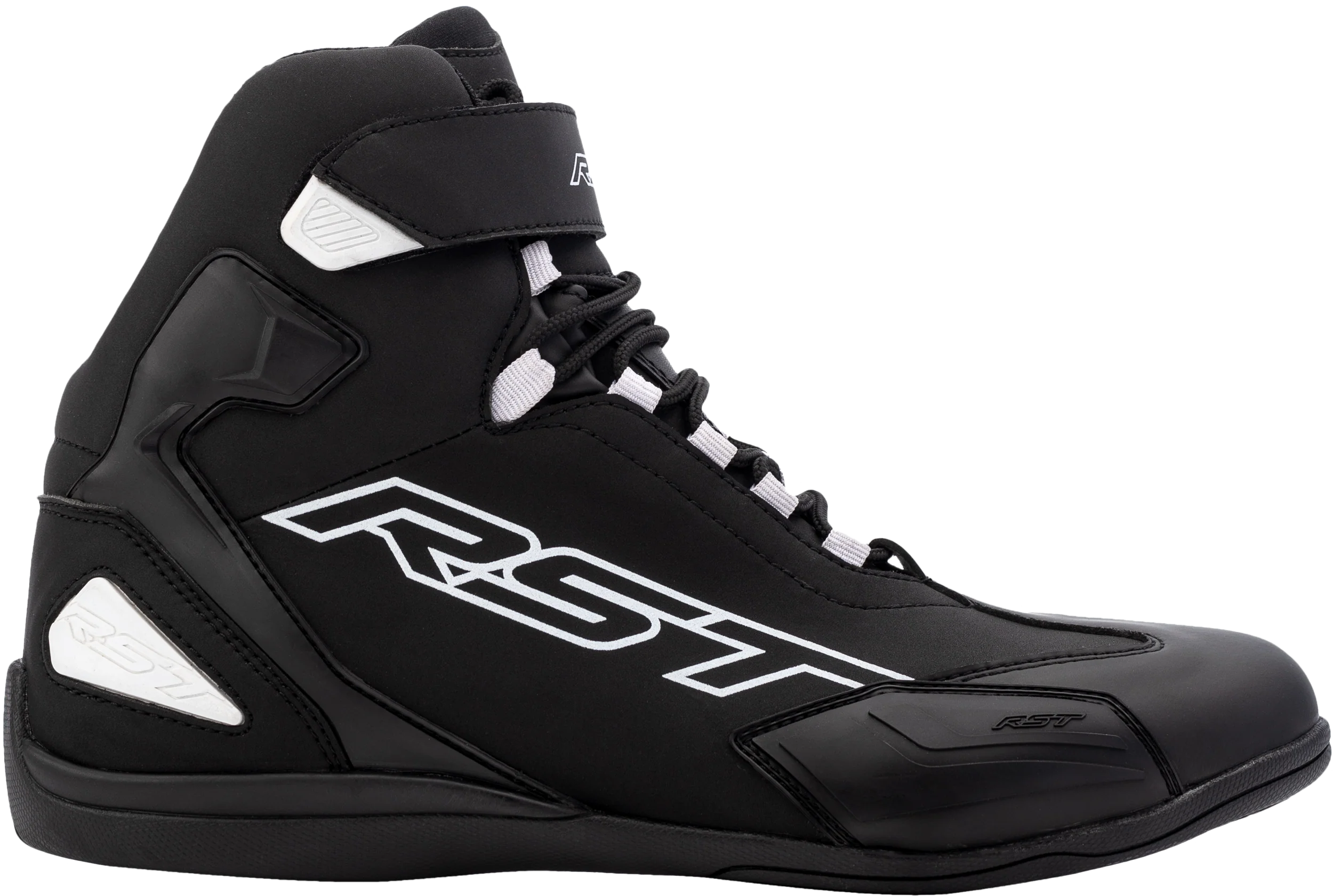 Sabre Moto Shoe Ce Boot Black / Black / White  Sz 8