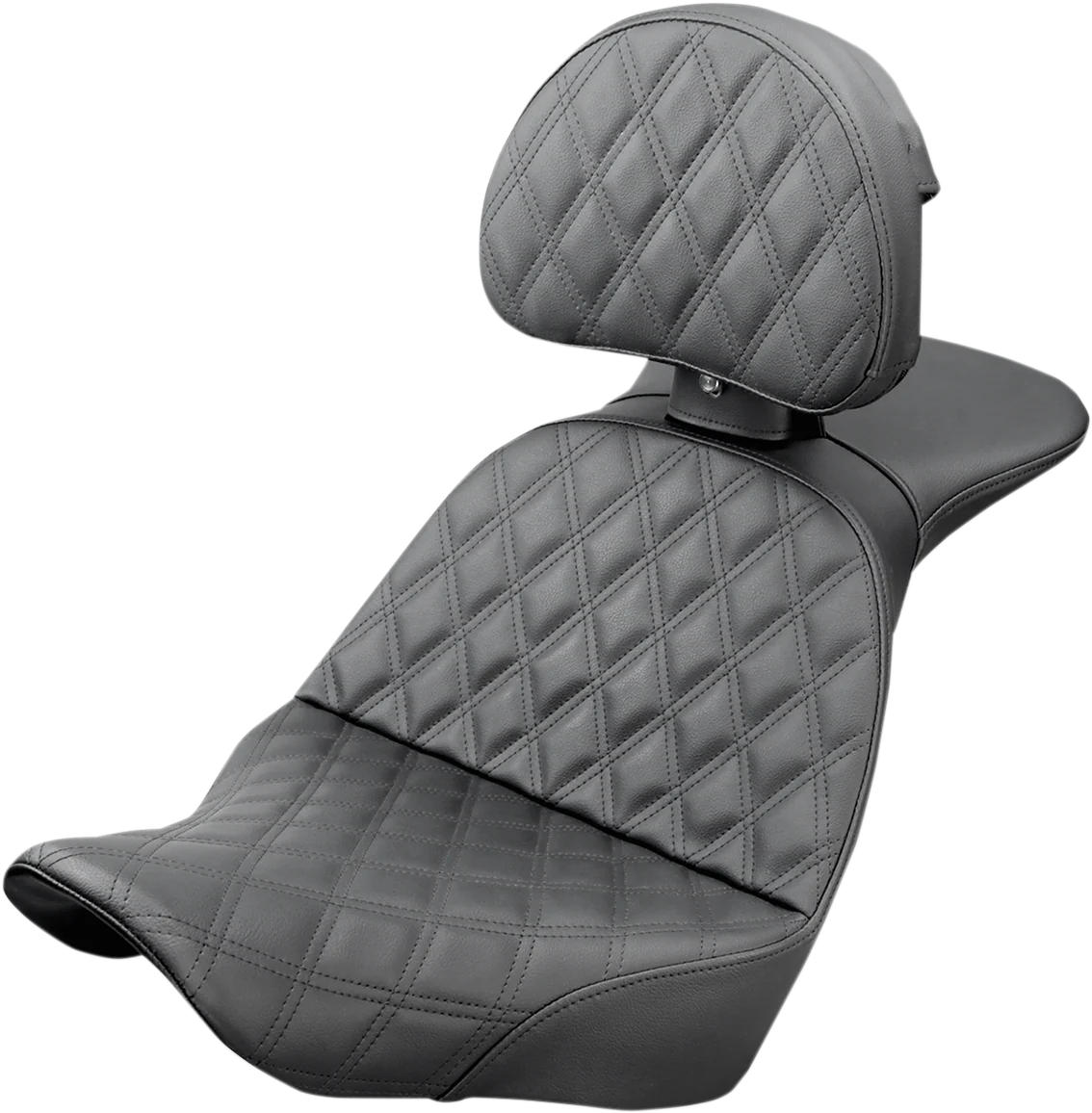 SADDLEMEN Explorer Seat - Lattice Stitched with Backrest - FXLR/FLSB '18-'19 - Part 818-29-030LS