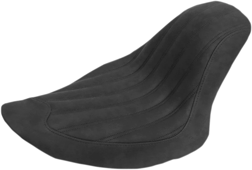 SADDLEMEN Knuckle Solo Seat - Ribbed - Black - FL/FX '06-'17 806-12-0023