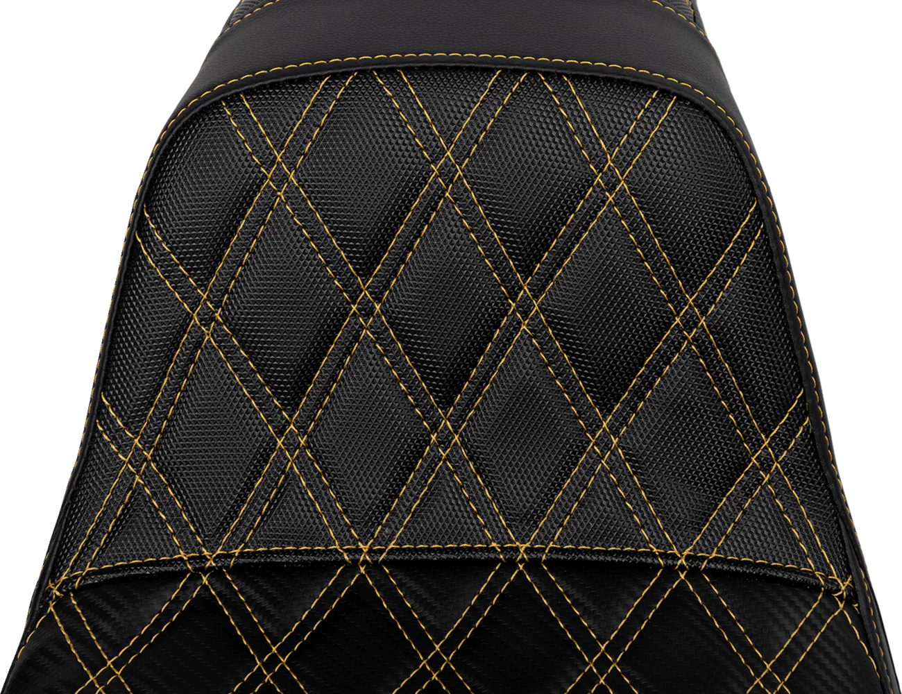 SADDLEMEN Pro Series SDC Performance Seat - Carbon Fiber/Lumbar Gripper - Gold Stitch - Dyna '06-'17 SC80604GOL - Image 2