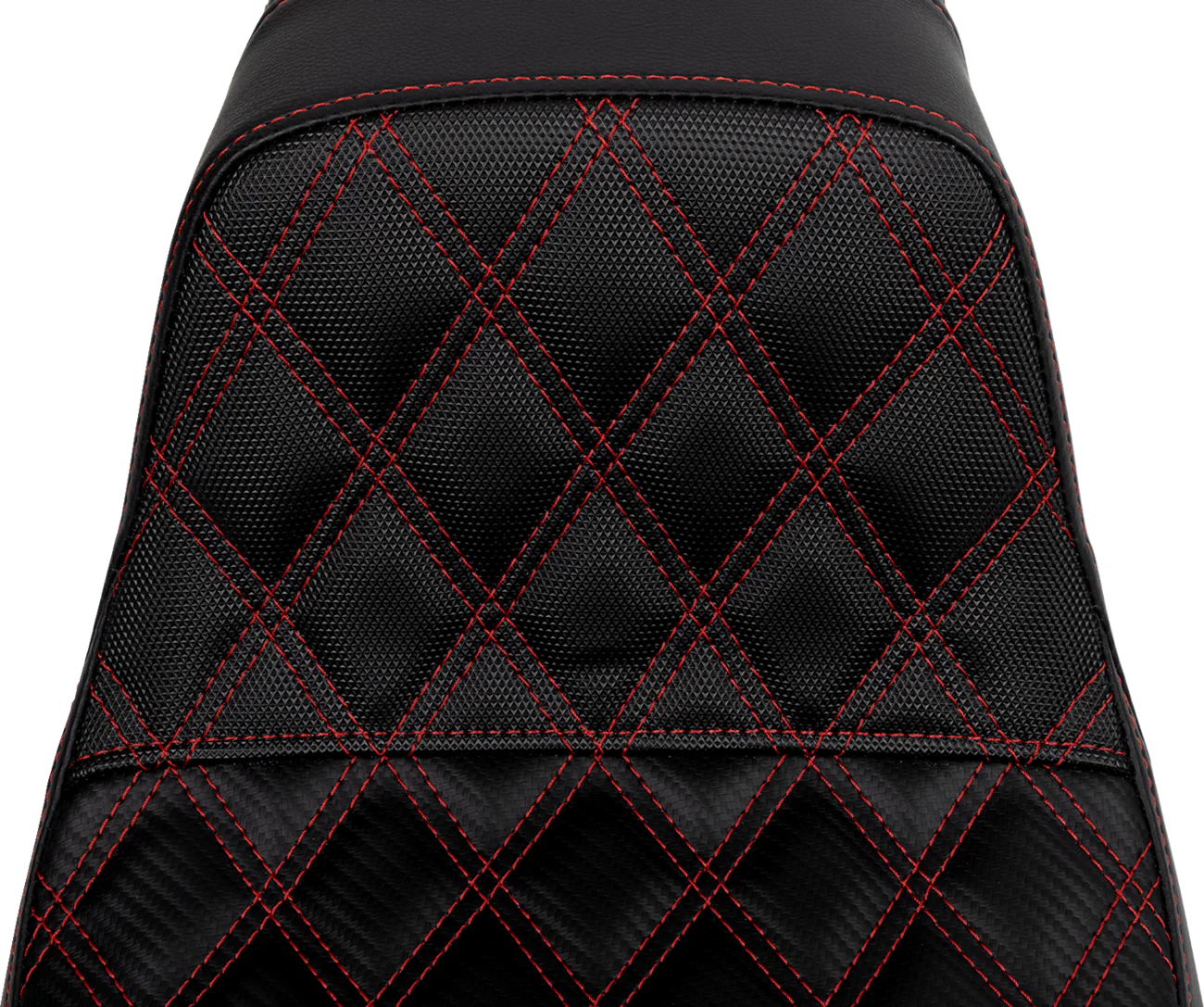 SADDLEMEN Pro Series SDC Performance Seat - Carbon Fiber/Lumbar Gripper - Red Stitch - Dyna '06-'17 SC80604RED - Image 2