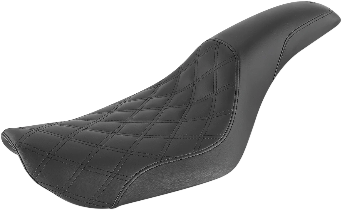 SADDLEMEN Profiler Seat - Front Lattice/Rear Smooth - Black - FXD '96-'03 896-04-149
