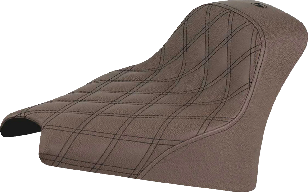 SADDLEMEN Renegade™ Solo Seat - Brown - Lattice Stitch - Scout '25 I25-33-002BLS