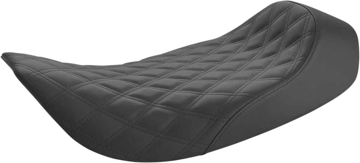 SADDLEMEN Renegade Solo Seat - Lattice Stitched - Black - FLH '97-'07 897-06-002LS