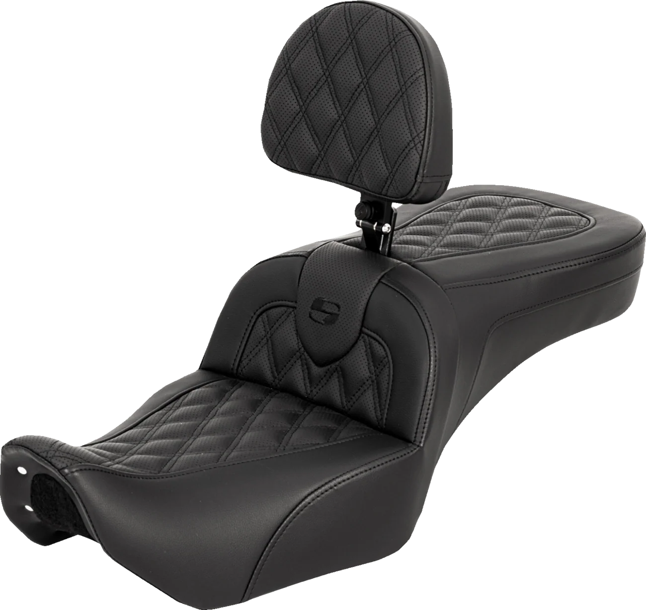 SADDLEMEN RoadSofa™ Seat - with Backrest - Lattice Stitch - RH975 '22-'25 822-11-182BR