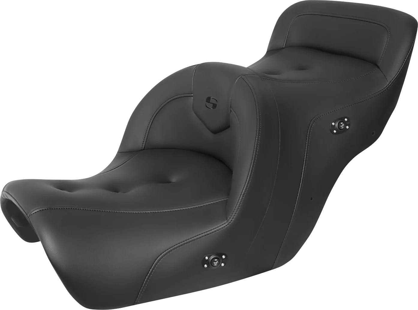 SADDLEMEN RoadSofa™ Seat - without Backrest - Pillow Top - Black - Heated - GL1500 '88-'00 H88-07-181HCT
