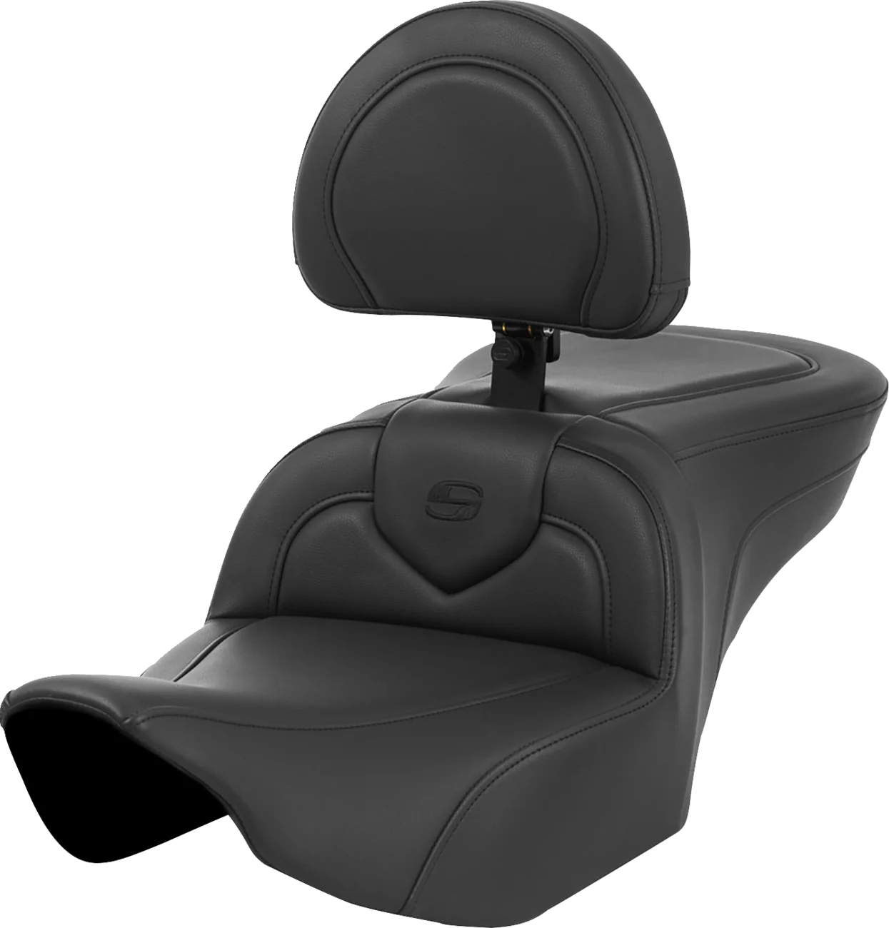 SADDLEMEN Roadsofa* Seat - with Backrest - Black Stitching - FL '23-'24 823-07-187BR