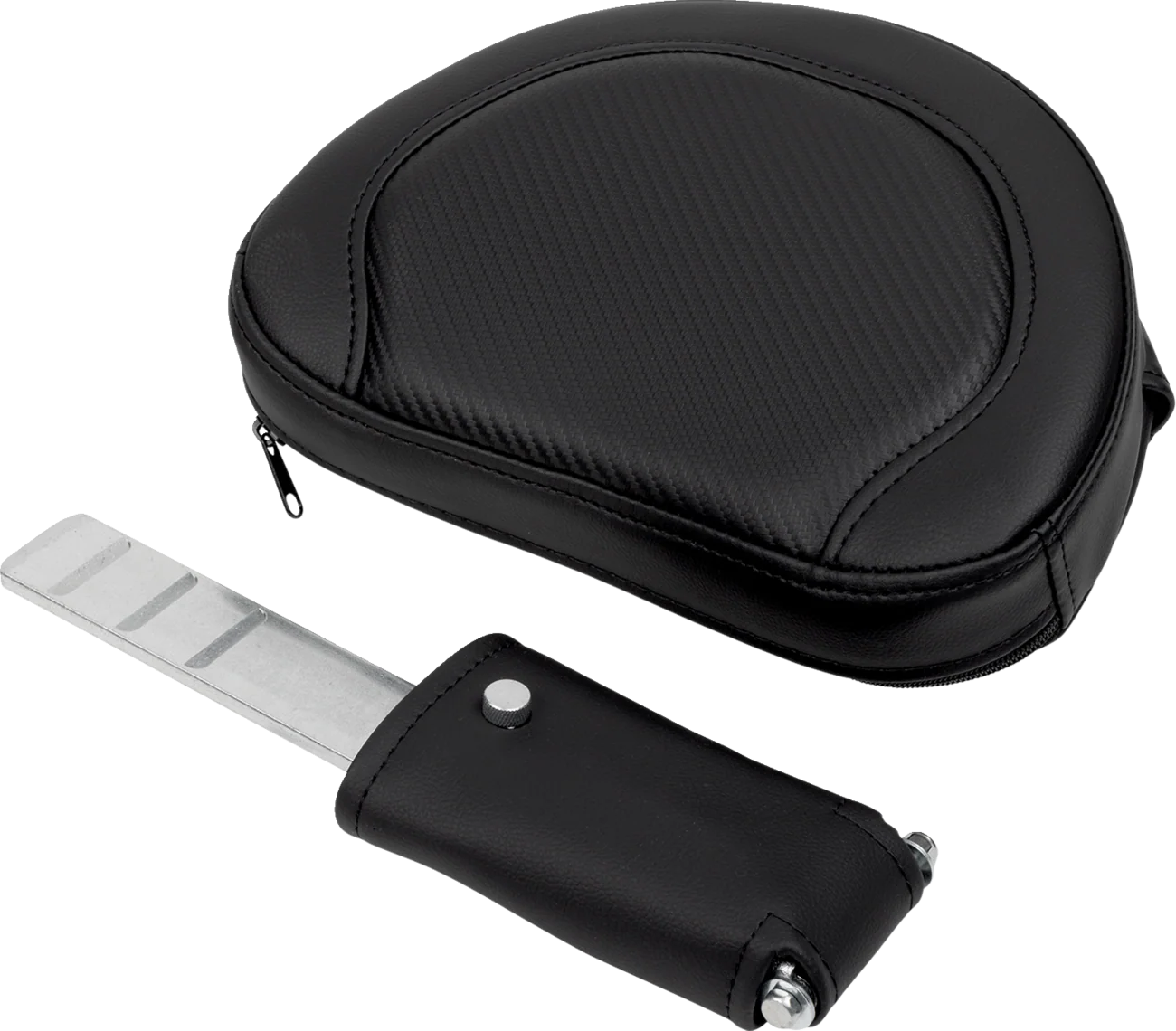 SADDLEMEN Roadsofa* Seat - with Backrest - Carbon Fiber - Black Stitch - FL '08-'19 808-07B-185B0 - Image 4