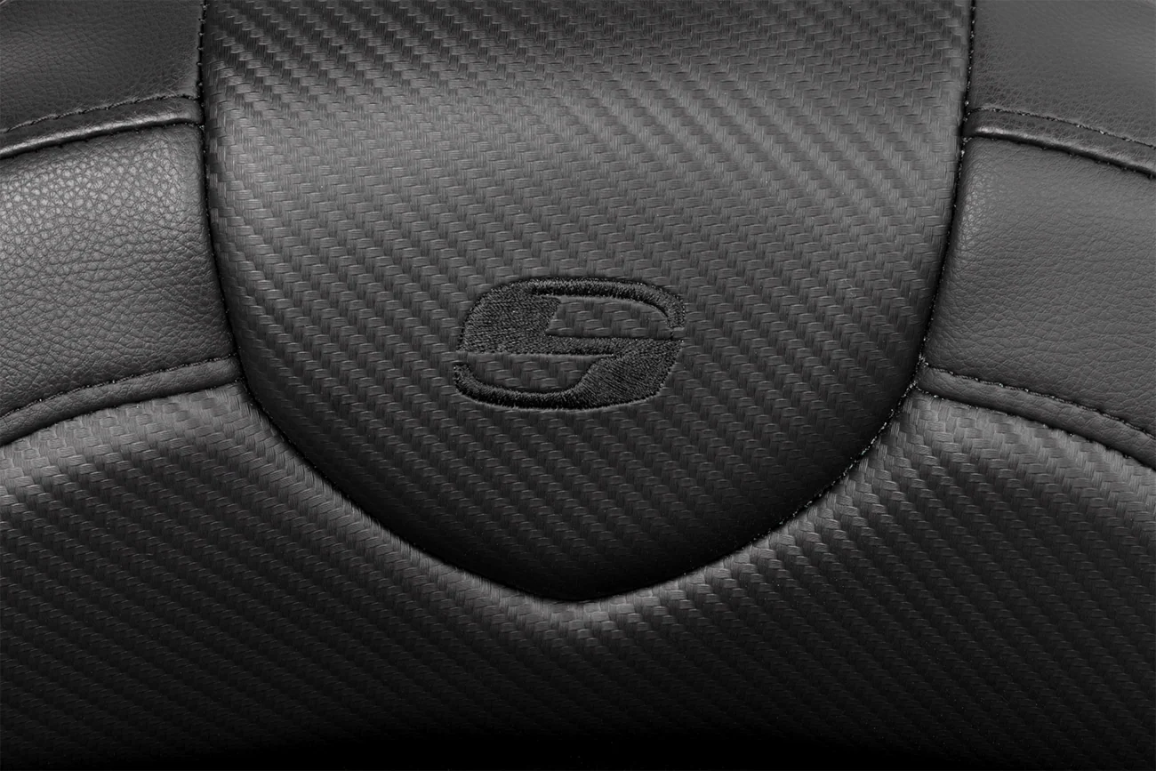 SADDLEMEN Roadsofa* Seat - with Backrest - Carbon Fiber - Black Stitch - FL '08-'19 808-07B-185B0 - Image 5