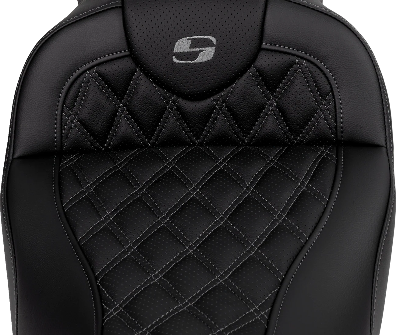 SADDLEMEN Roadsofa* Seat - with Backrest - Dark Gray Stitch - FL '08-'23 808-07B-182B2 - Image 5