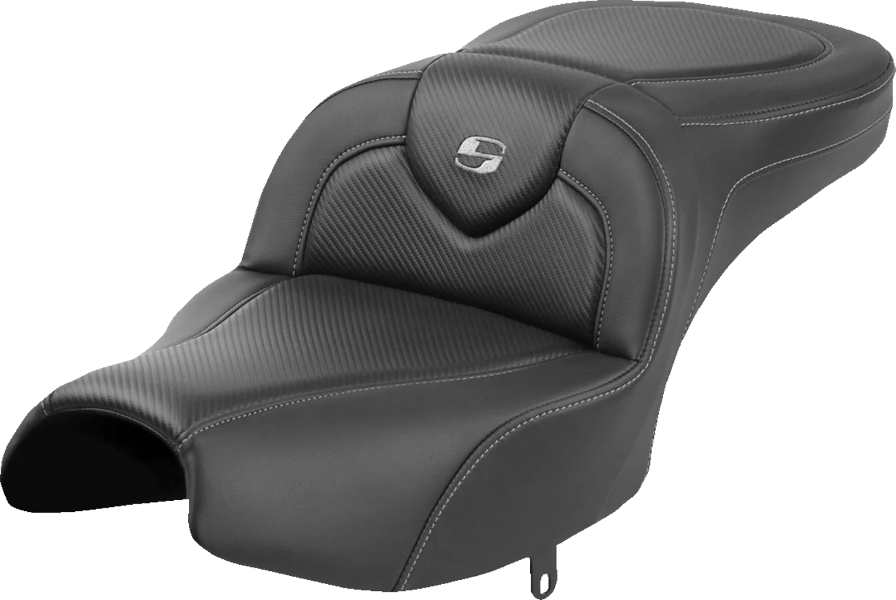 SADDLEMEN Roadsofa* Seat - Without Backrest - Black - Carbon Fiber - Indian Pursuit '22-'24 I22-02-185