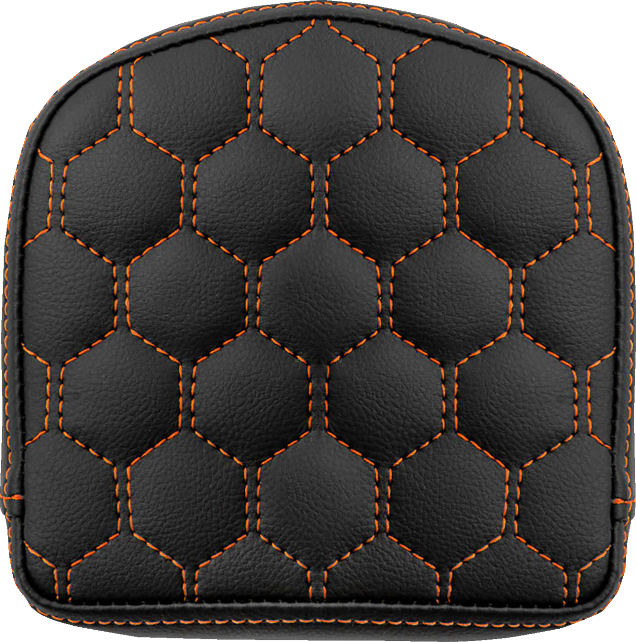 SADDLEMEN RoadSofa* Sissy Bar Pad - Honeycomb - Orange Stitching 040849ORA
